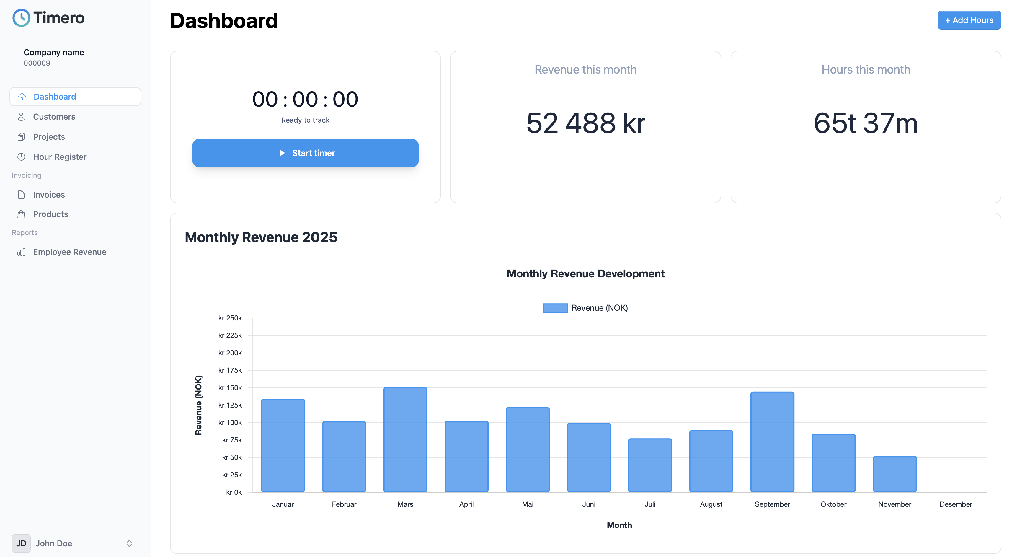 Timero App Demo